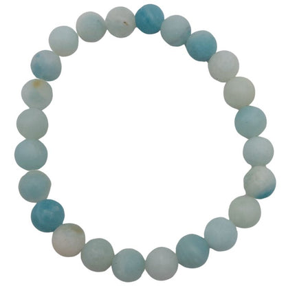 Bracelet Extensible en Pierres Naturelles - Amazonite Mate - Litho Natura
