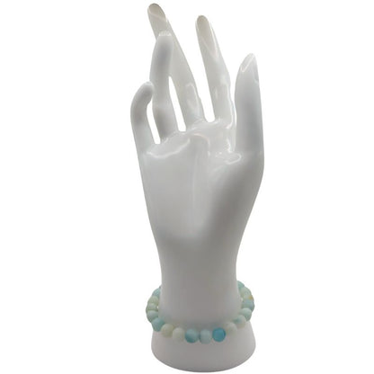 Bracelet Extensible en Pierres Naturelles - Amazonite Mate - Litho Natura