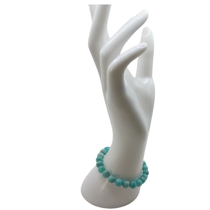 Bracelet Extensible en Pierres Naturelles - Amazonite Russe - Litho Natura
