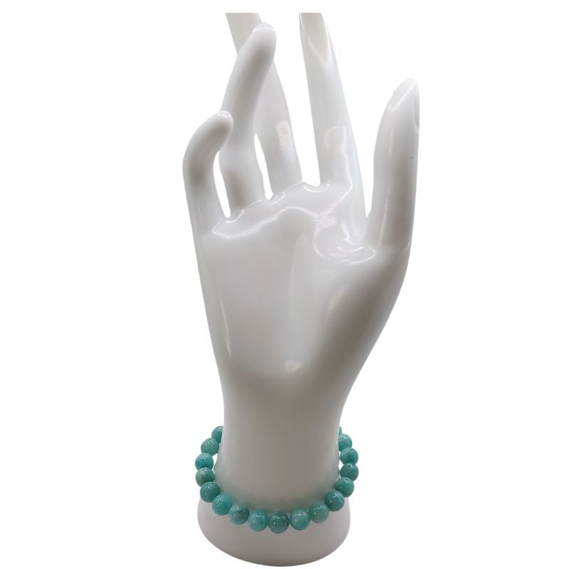 Bracelet Extensible en Pierres Naturelles - Amazonite Russe - Litho Natura