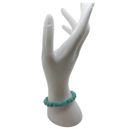 Bracelet Extensible en Pierres Naturelles - Amazonite Russe - Litho Natura