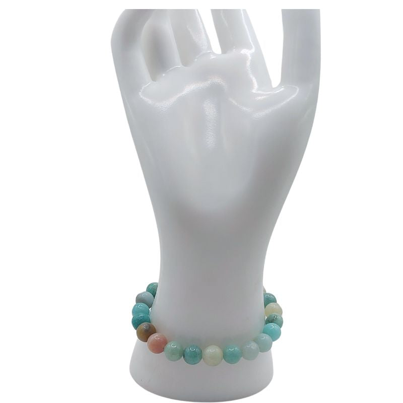 Bracelet Extensible en Pierres Naturelles - Amazonite - Litho Natura