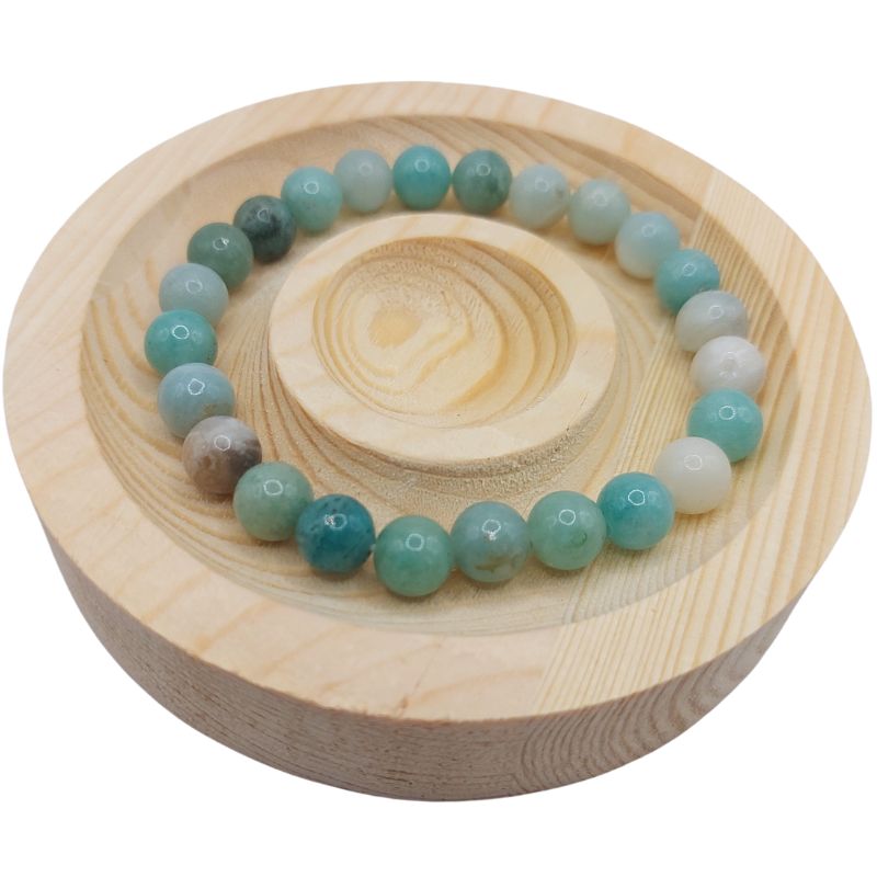 Bracelet Extensible en Pierres Naturelles - Amazonite - Litho Natura