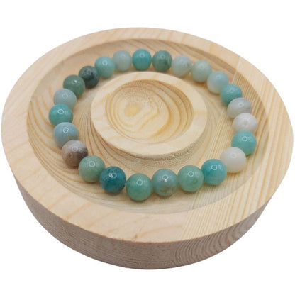 Bracelet Extensible en Pierres Naturelles - Amazonite - Litho Natura