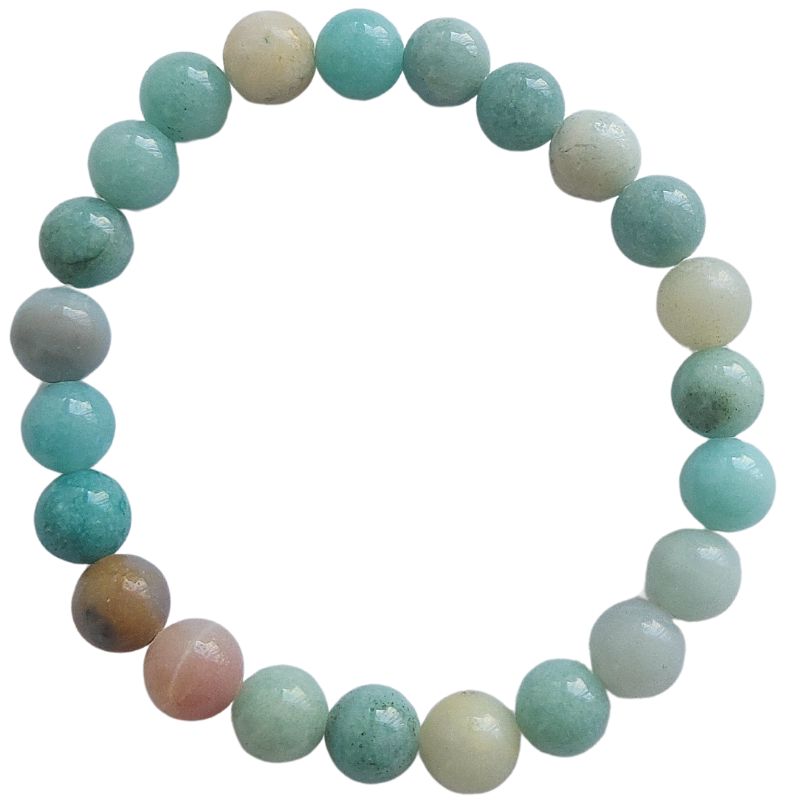 Bracelet Extensible en Pierres Naturelles - Amazonite - Litho Natura
