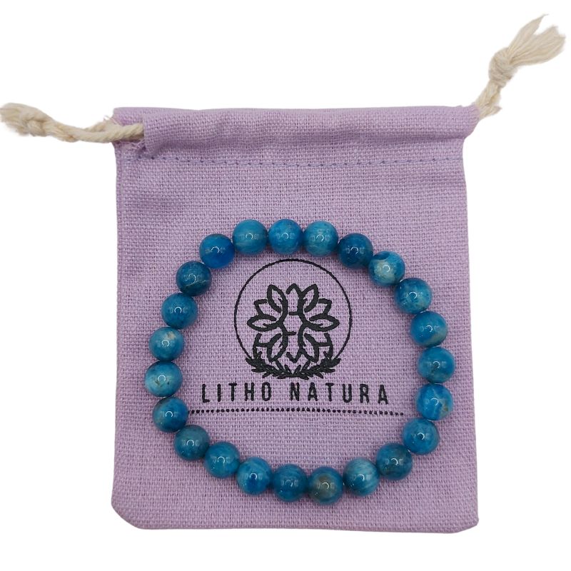 Bracelet Extensible en Pierres Naturelles - Apatite - Litho Natura