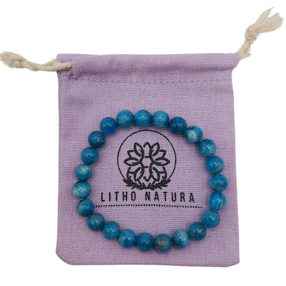 Bracelet Extensible en Pierres Naturelles - Apatite - Litho Natura