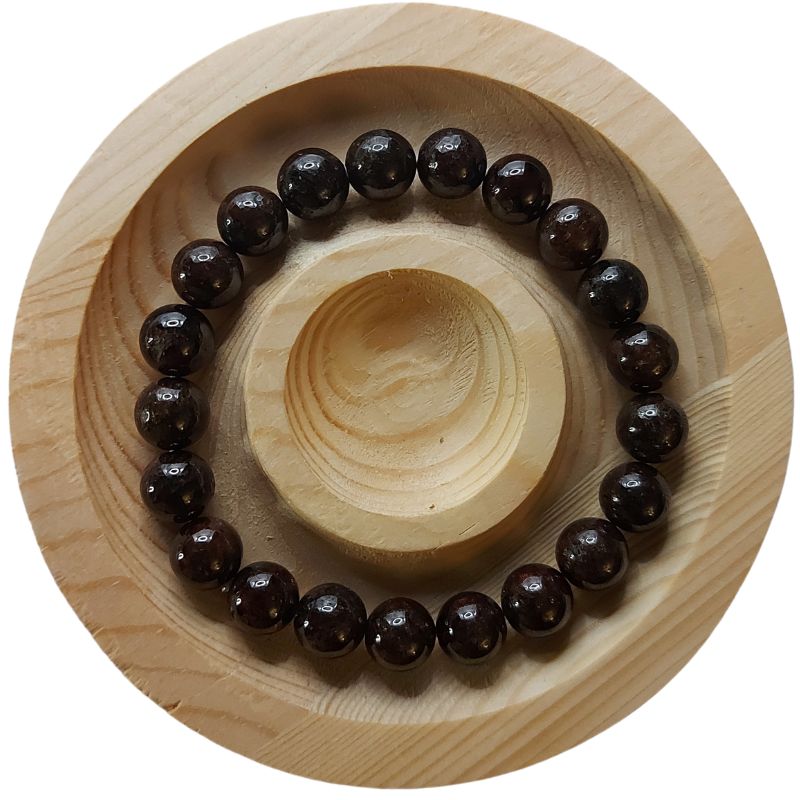 Bracelet Extensible en Pierres Naturelles - Grenat - Litho Natura