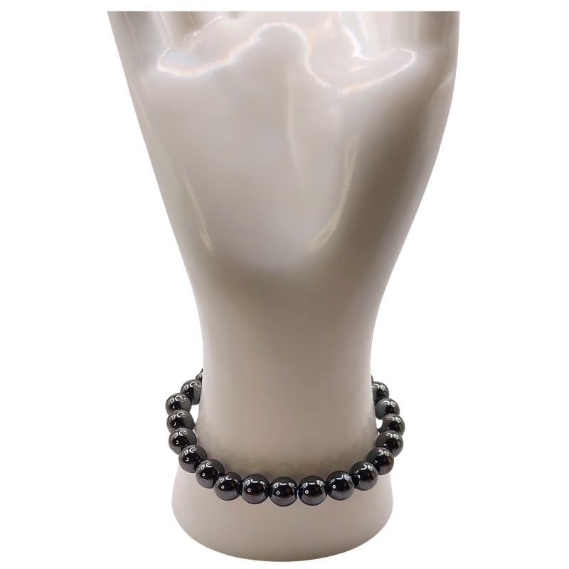 Bracelet Extensible en Pierres Naturelles - Hématite - Litho Natura