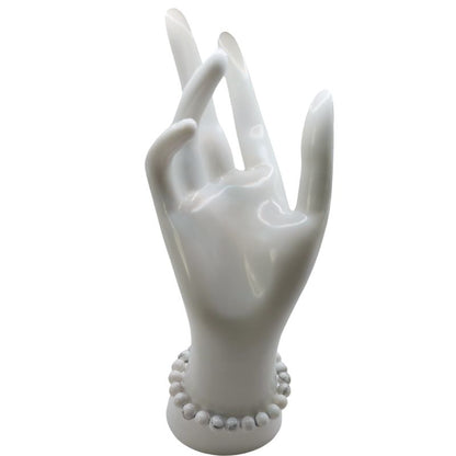 Bracelet Extensible en Pierres Naturelles - Howlite Blanche - Litho Natura