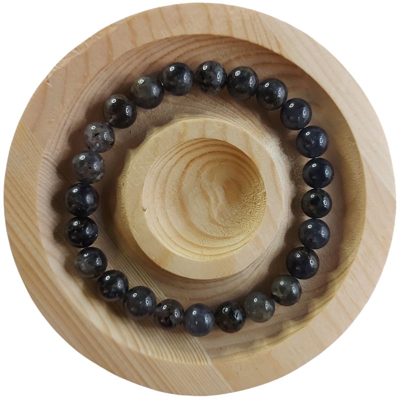 Bracelet Extensible en Pierres Naturelles - Iolite - Litho Natura