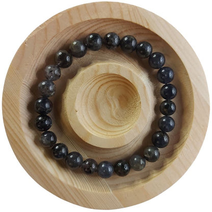 Bracelet Extensible en Pierres Naturelles - Iolite - Litho Natura