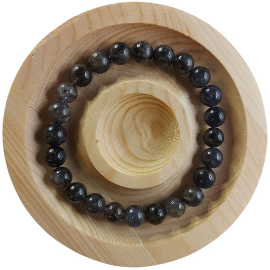 Bracelet Extensible en Pierres Naturelles - Iolite - Litho Natura