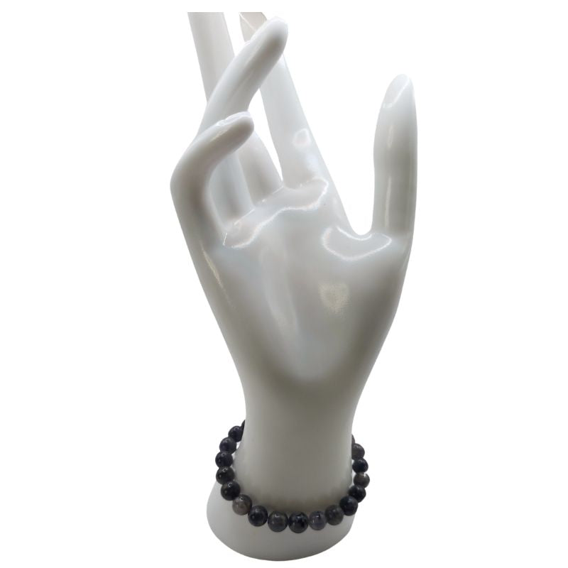 Bracelet Extensible en Pierres Naturelles - Iolite - Litho Natura