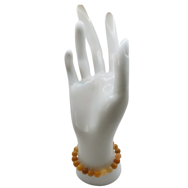 Bracelet Extensible en Pierres Naturelles - Jade Jaune - Litho Natura