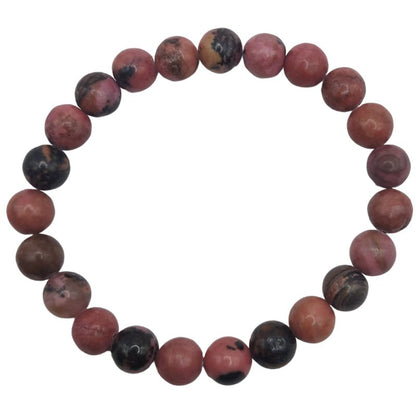 Bracelet Extensible en Pierres Naturelles - Rhodonite - Litho Natura