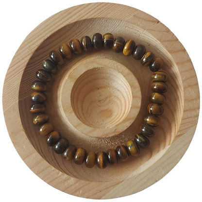 Bracelet Étirable en Oeil de Tigre Naturelle - Litho Natura