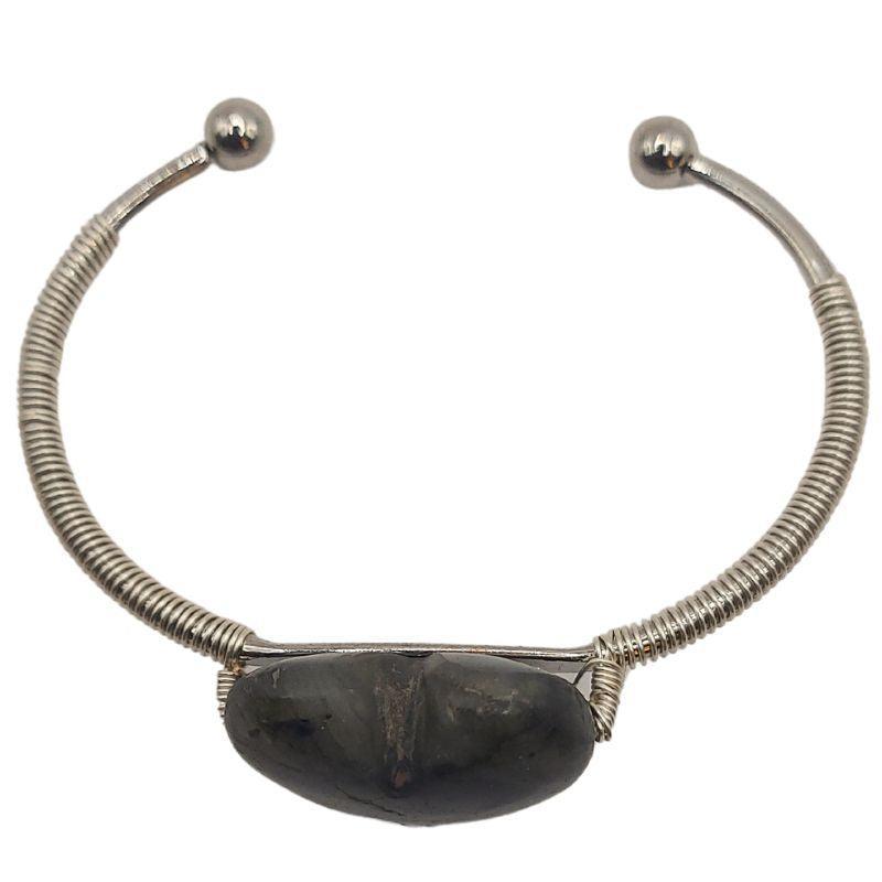 Bracelet Réglable en Labradorite en coeur - Litho Natura