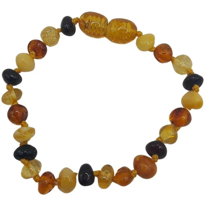 Bracelet Bébé Ambre Multicolore - Qualité AA - Litho Natura