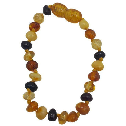 Ensemble Collier et Bracelet Bébé en Ambre Multicolore - Qualité AA - Litho Natura