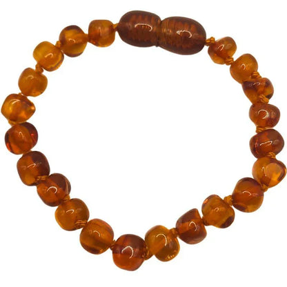 Bracelet Bébé Ambre Cognac - Qualité AA - Litho Natura