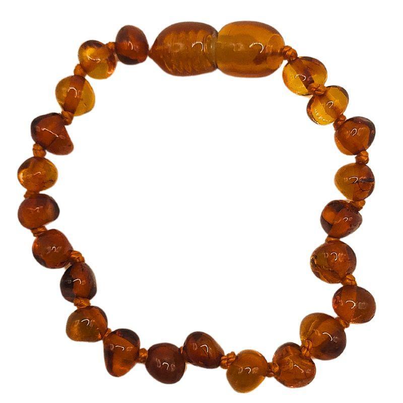 Bracelet Bébé Ambre Cognac - Qualité AA - Litho Natura