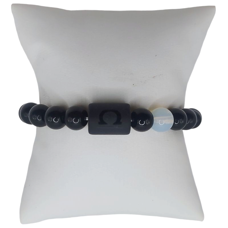 Bracelet Constellation Balance en Onyx Noir - Unisexe - Litho Natura