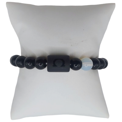 Bracelet Constellation Balance en Onyx Noir - Unisexe - Litho Natura
