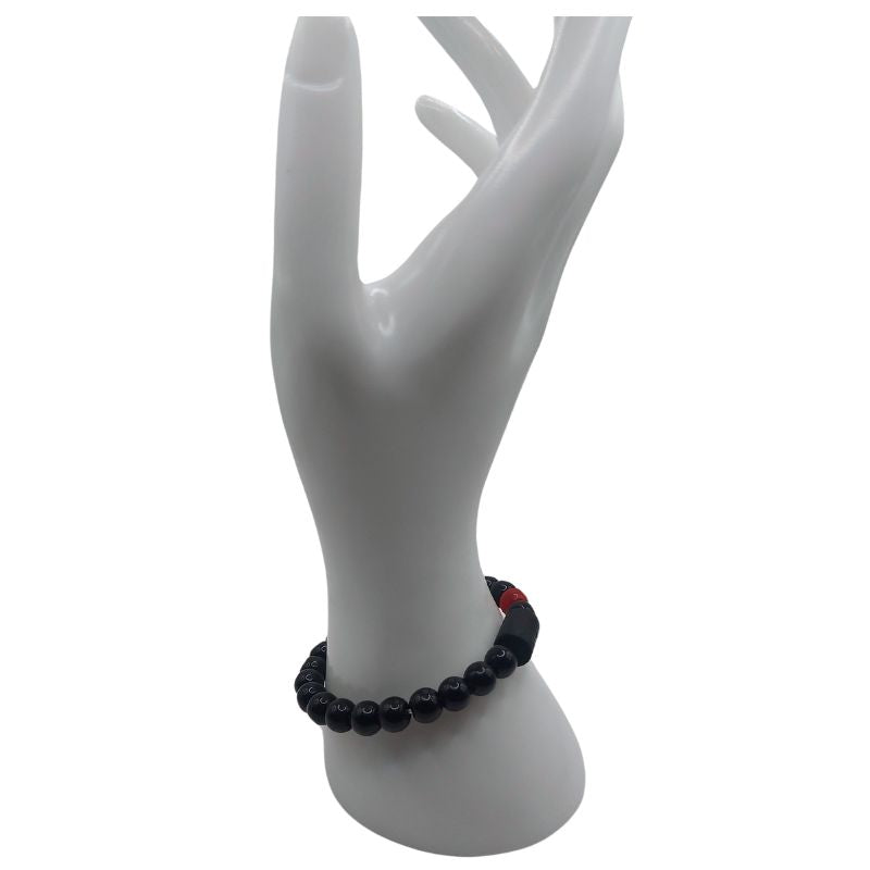 Bracelet Constellation Taureau en Onyx Noir - Unisexe - Litho Natura