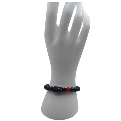 Bracelet Constellation Taureau en Onyx Noir - Unisexe - Litho Natura