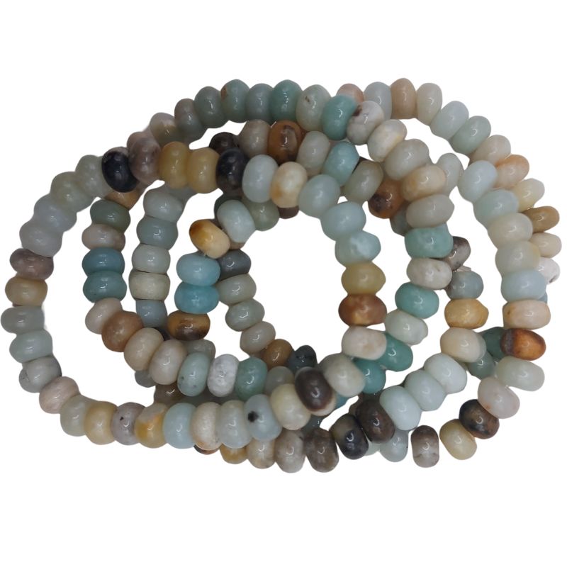 Bracelet Extensible en Amazonite Naturelle - Litho Natura