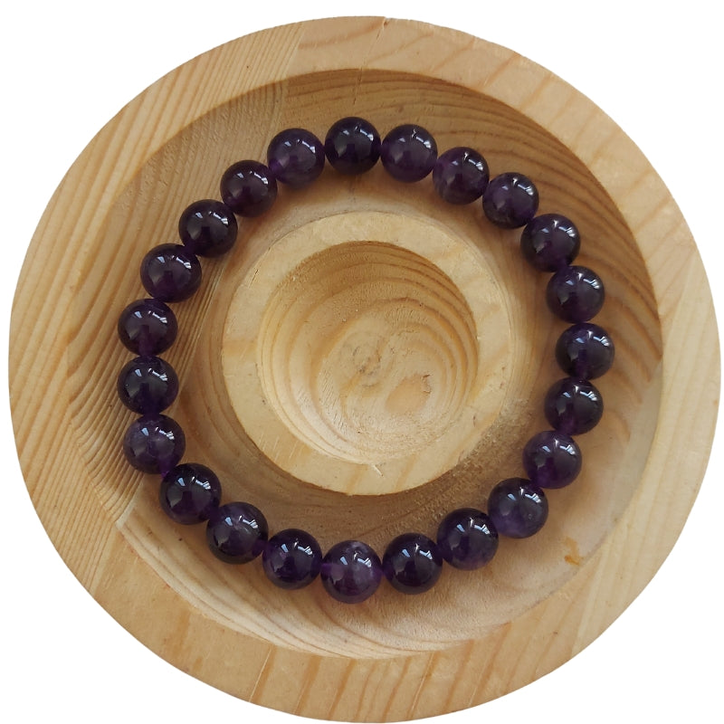 Bracelet Extensible en Pierres Naturelles - Améthyste - Litho Natura