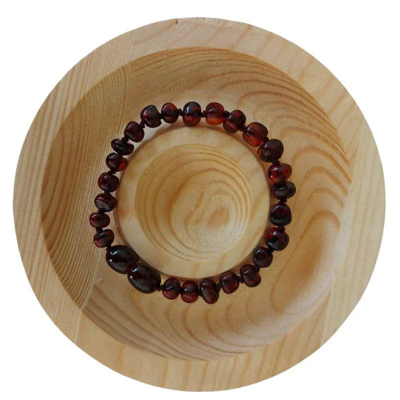 Bracelet Bébé Ambre Cérise - Qualité AA - Litho Natura
