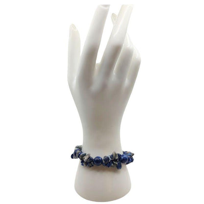 Bracelet en Pierres Irrégulières de Lapis Lazuli - Style Tibétain - Litho Natura