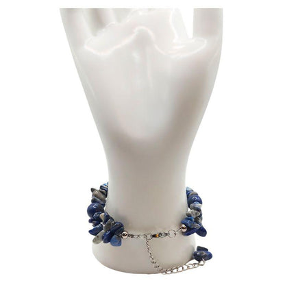 Bracelet en Pierres Irrégulières de Lapis Lazuli - Style Tibétain - Litho Natura