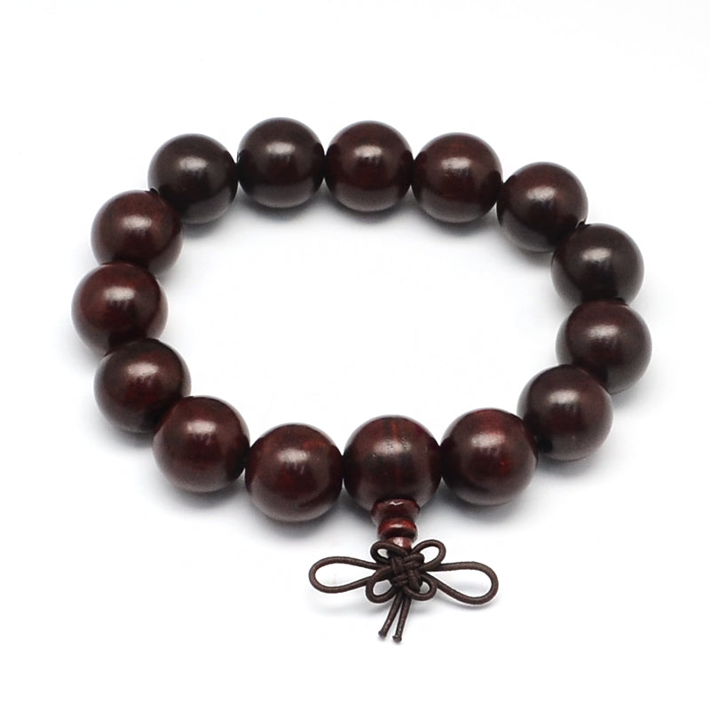 Bracelet Mala Extensible en Bois de Santos - Brun - Litho Natura