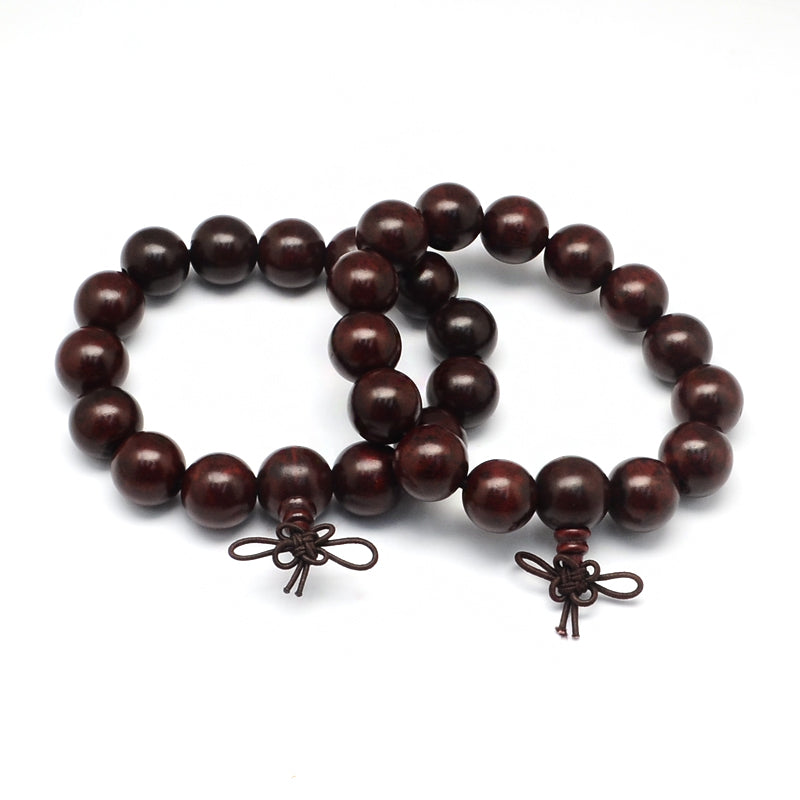 Bracelet Mala Extensible en Bois de Santos - Brun - Litho Natura