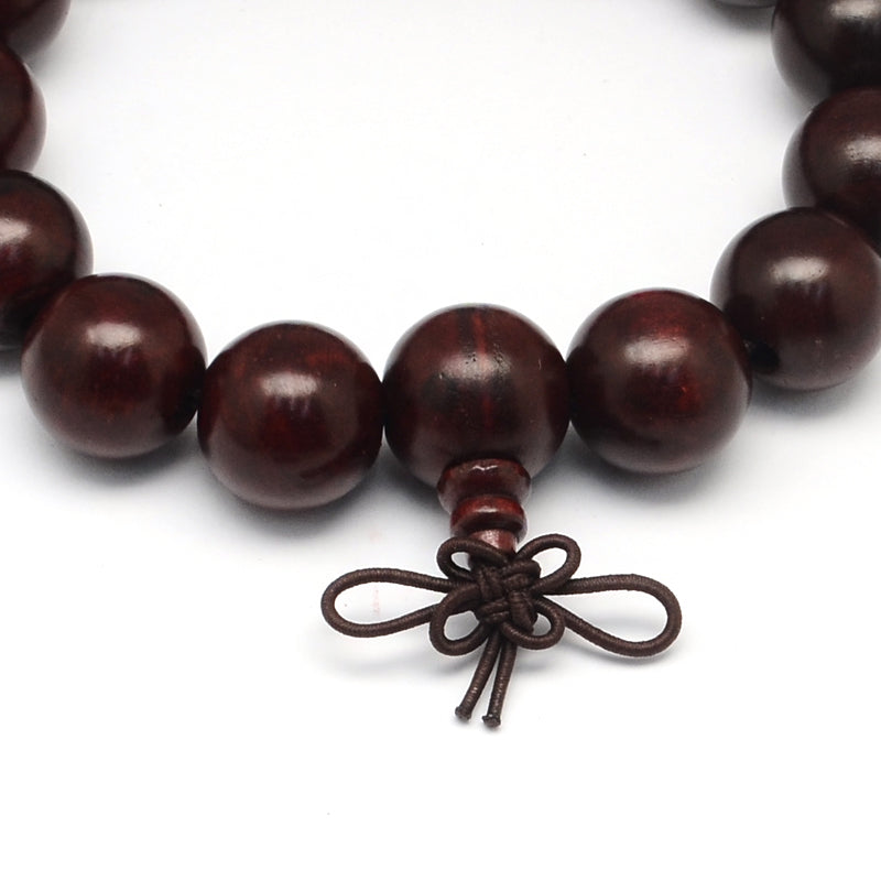 Bracelet Mala Extensible en Bois de Santos - Brun - Litho Natura