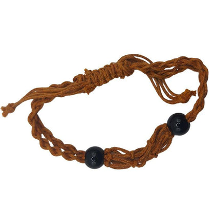 Bracelet en Filet Réglable - Porte-Bracelet en Cristal Africain sans Pierre - Litho Natura