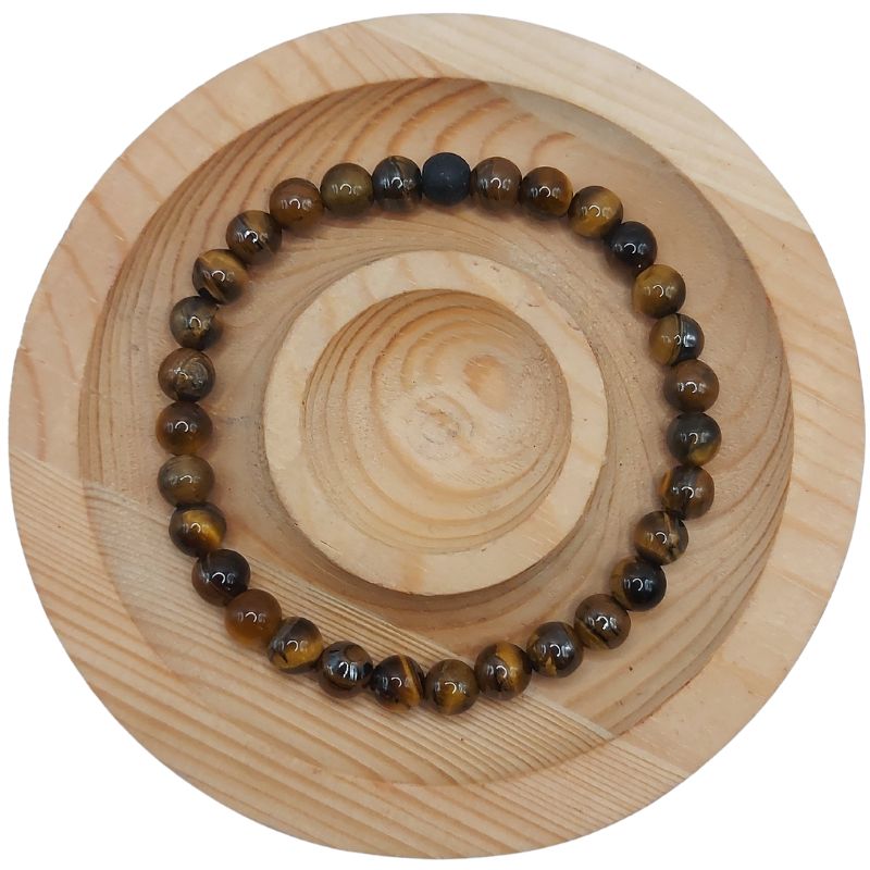 Ensemble Bracelet et Shamballa en Oeil de Tigre - Litho Natura
