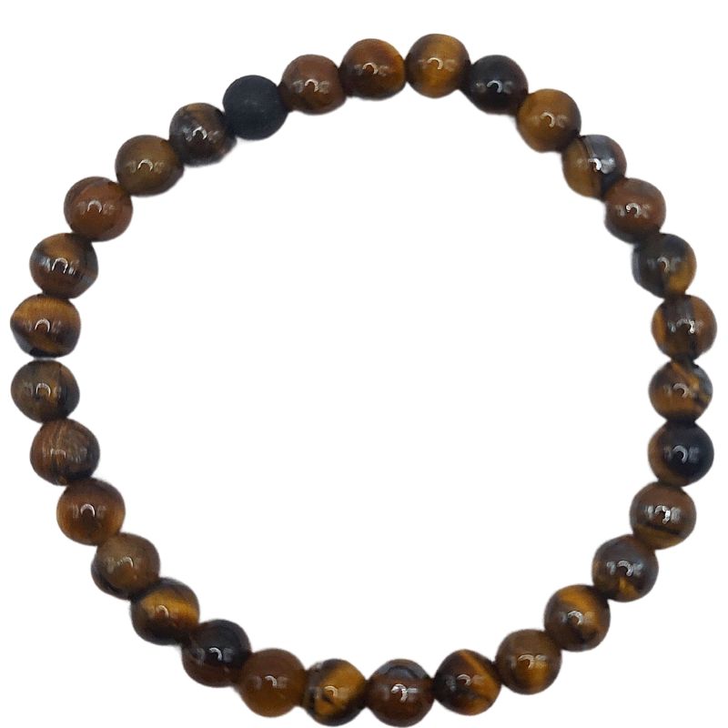 Ensemble Bracelet et Shamballa en Oeil de Tigre - Litho Natura