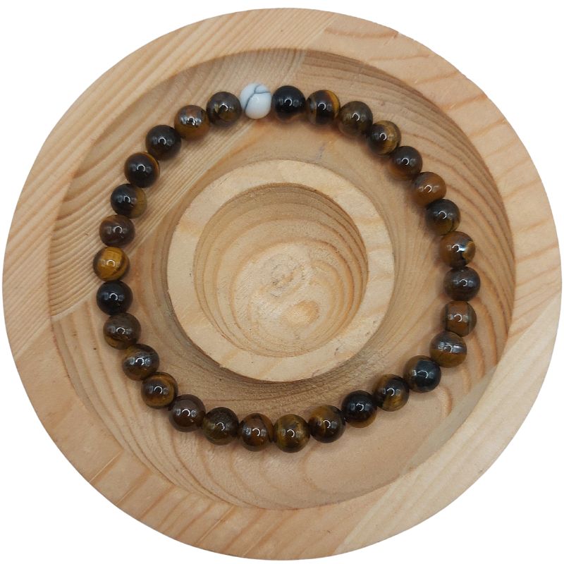 Ensemble Bracelet et Shamballa en Oeil de Tigre - Litho Natura