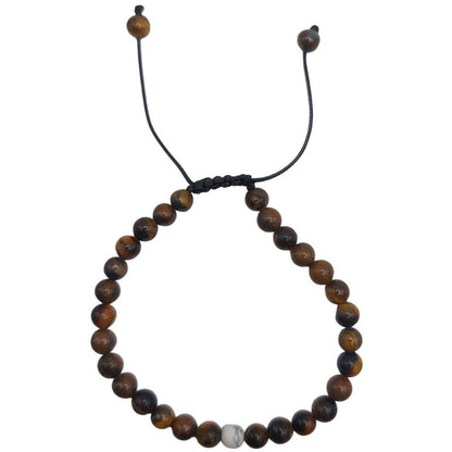 Ensemble Bracelet et Shamballa en Oeil de Tigre - Litho Natura