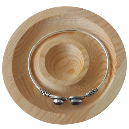 Bracelet en Améthyste - Élégance Intemporelle en Laiton Ajustable