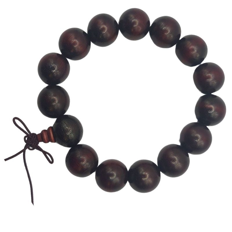 Bracelet Mala Extensible en Bois de Santos - Brun - Litho Natura