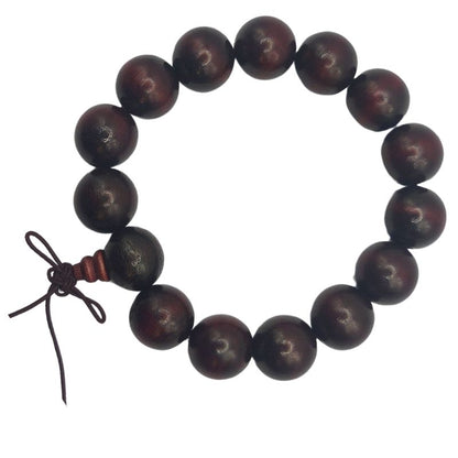 Bracelet Mala Extensible en Bois de Santos - Brun - Litho Natura