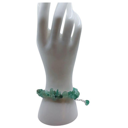 Bracelet en Pierres Irrégulières d'Aventurine Verte - Style Tybétain - Litho Natura
