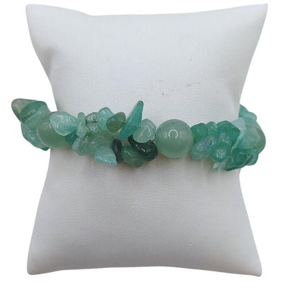 Bracelet en Pierres Irrégulières d'Aventurine Verte - Style Tybétain - Litho Natura