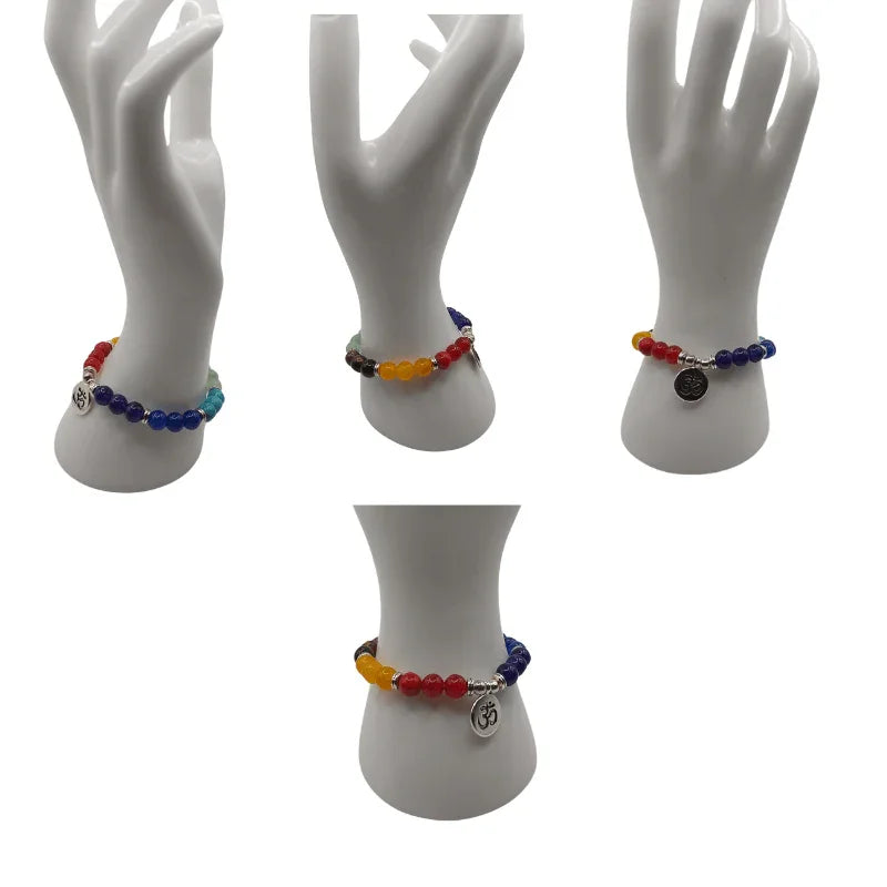 Bracelet en pierres naturelles au 7 Chakras qualité A - Litho Natura