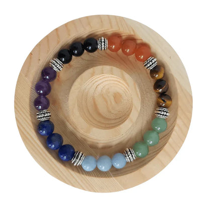 Bracelet en pierres naturelles au 7 Chakras qualité A - Litho Natura